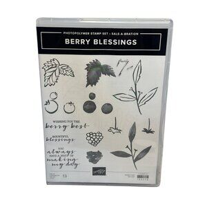 NIB Stampin’ Up! Berry Blessings 13-Piece Photopolymer Stamp Set Sale-A-Bration